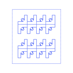 Layouts Open Offices Rows L Shape Alternating Line Art Svg Vector, Free Vectors File